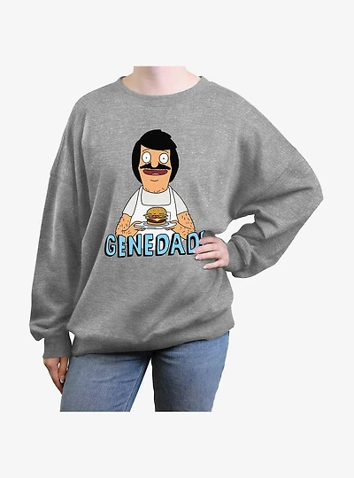 Bob's Burgers Gene Dad Womens Oversized Sweatshirt