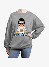 Bob's Burgers Gene Dad Womens Oversized Sweatshirt
