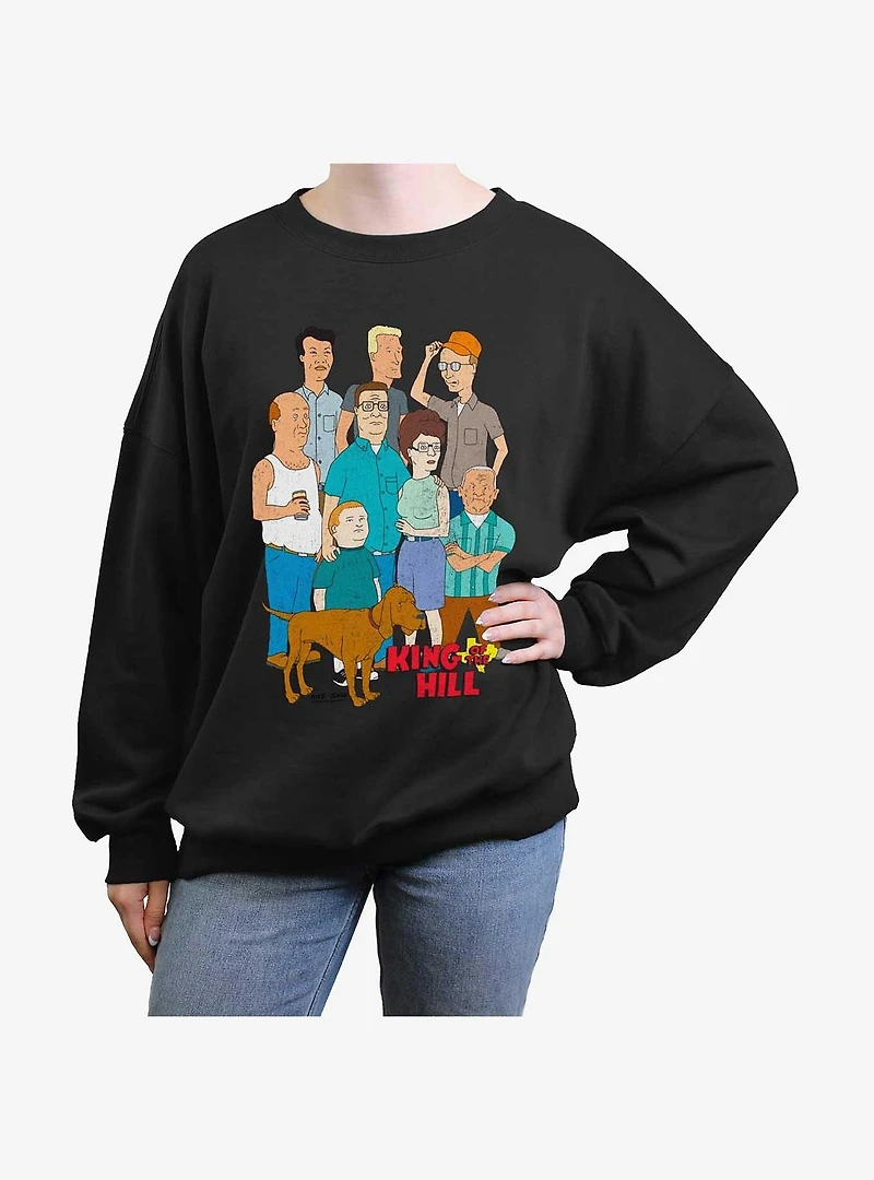 King Of The Hill All Together Womens Oversized Sweatshirt