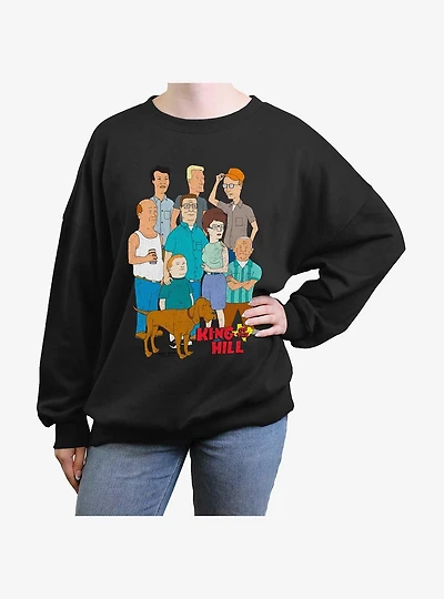 King Of The Hill All Together Womens Oversized Sweatshirt