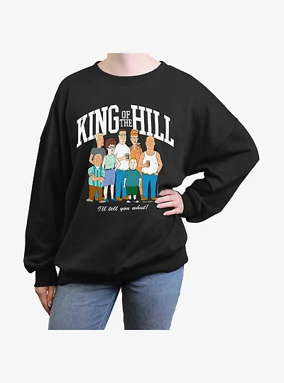 King Of The Hill Group Portrait  Womens Oversized Sweatshirt