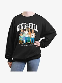 King Of The Hill Group Portrait  Womens Oversized Sweatshirt