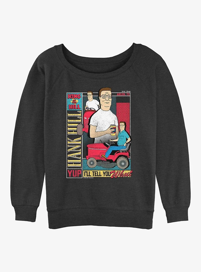 King Of The Hill Hank Collage  Womens Slouchy Sweatshirt