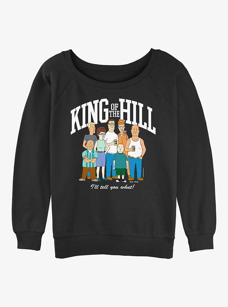 King Of The Hill Group Portrait  Womens Slouchy Sweatshirt