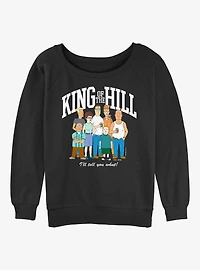 King Of The Hill Group Portrait  Womens Slouchy Sweatshirt