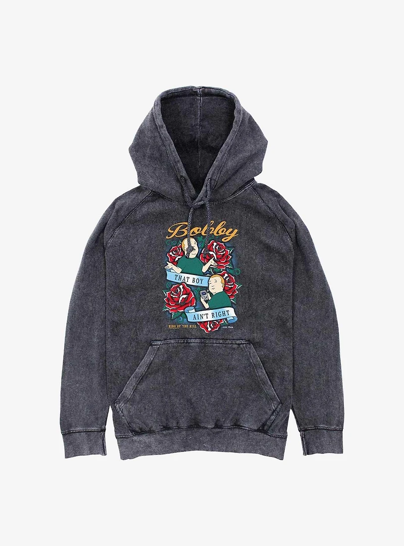 King Of The Hill Bobby Tattoo Style Mineral Wash Hoodie