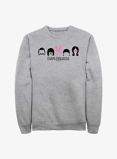 Bob's Burgers Family Hair Lineup Sweatshirt