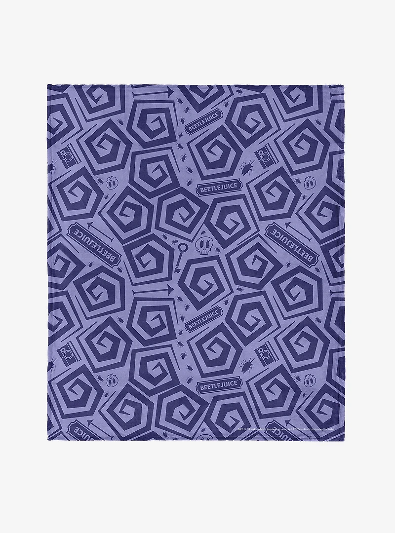 Beetlejuice Creepy Crawlies Silk Touch Throw Blanket