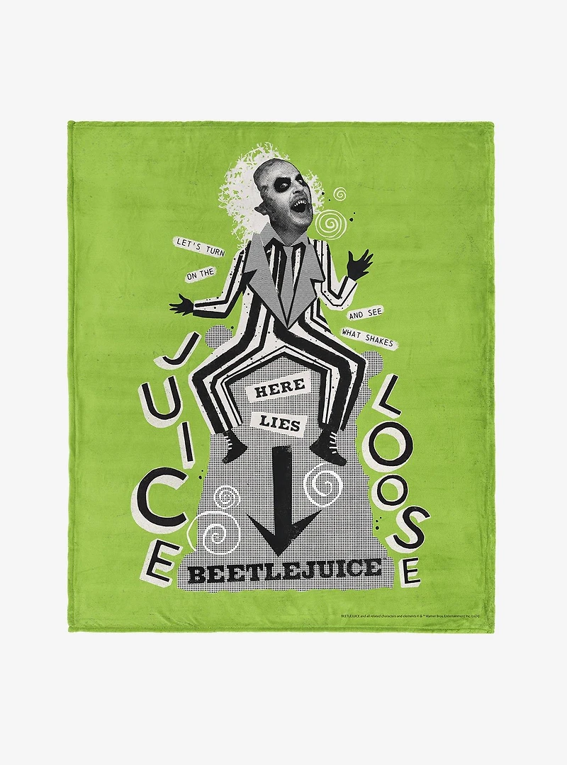 Beetlejuice Juice Is Loose Silk Touch Throw Blanket