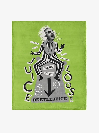 Beetlejuice Juice Is Loose Silk Touch Throw Blanket