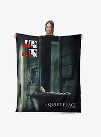 A Quiet Place Hiding Silk Touch Sherpa Throw Blanket