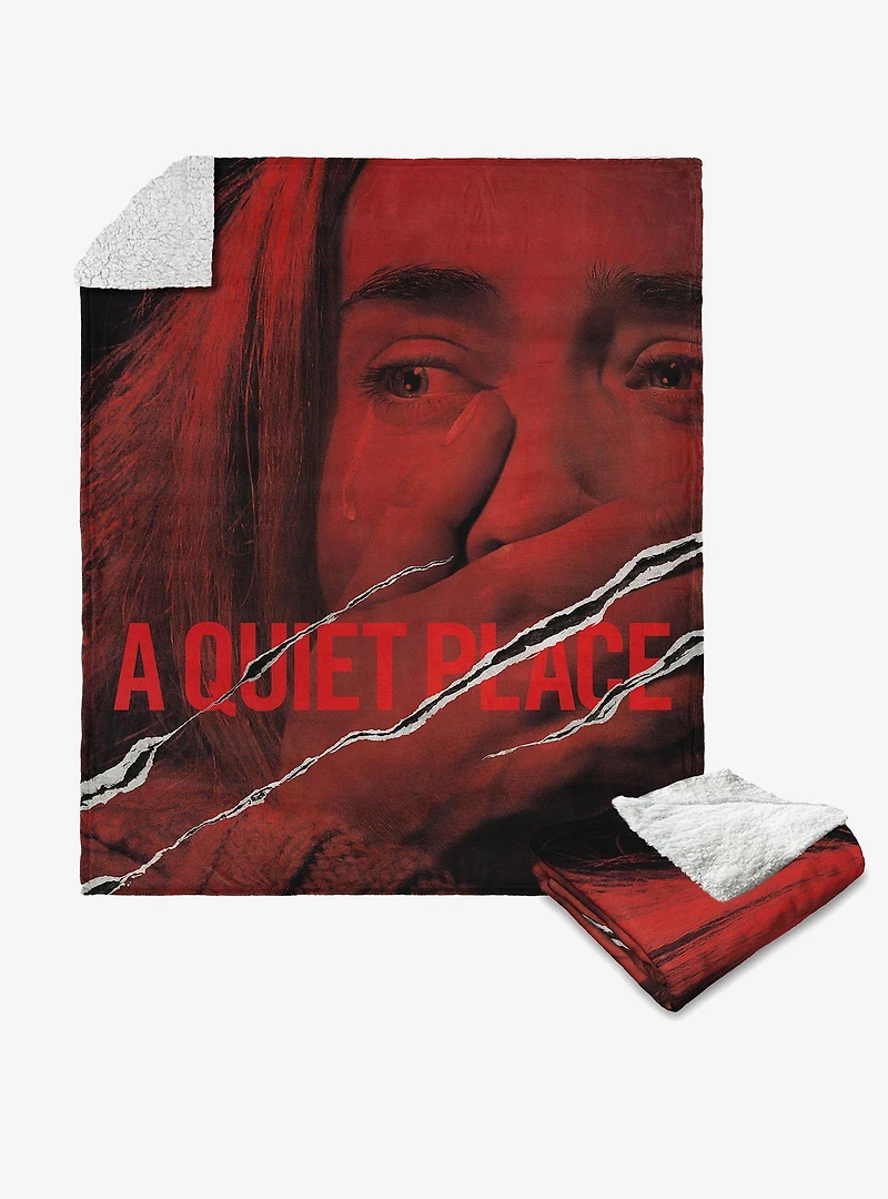 A Quiet Place Movie Poster Silk Touch Sherpa Throw Blanket