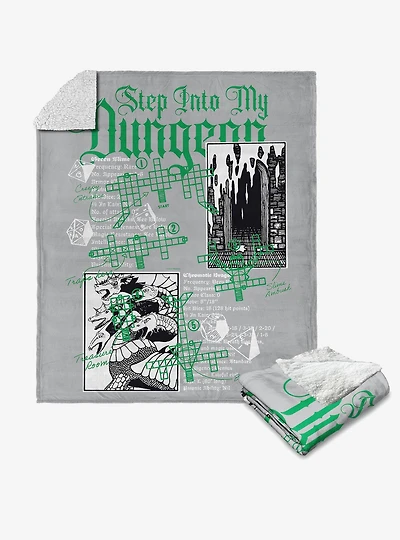 Dungeons & Dragons My Dungeon Silk Touch Sherpa Throw Blanket