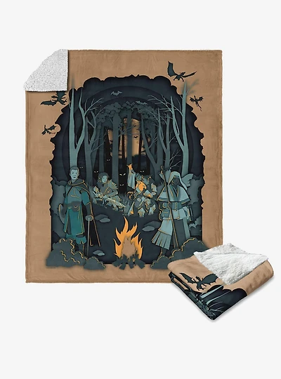 Dungeons & Dragons Scenic Route Silk Touch Sherpa Throw Blanket