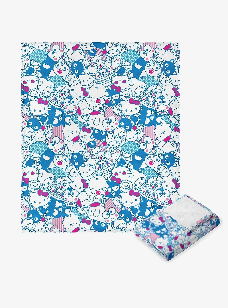 Sanrio Hello Kitty & Friends Friend Group Silk Touch Throw Blanket