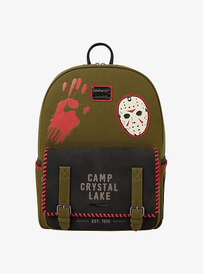 Loungefly Friday the 13th Camp Crystal Lake Canvas Glow-in-the-Dark Backpack