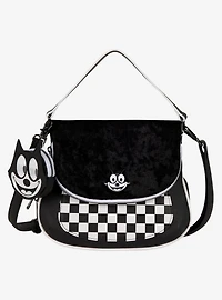 Loungefly Felix the Cat Checkered Crossbody Bag with Coin Purse