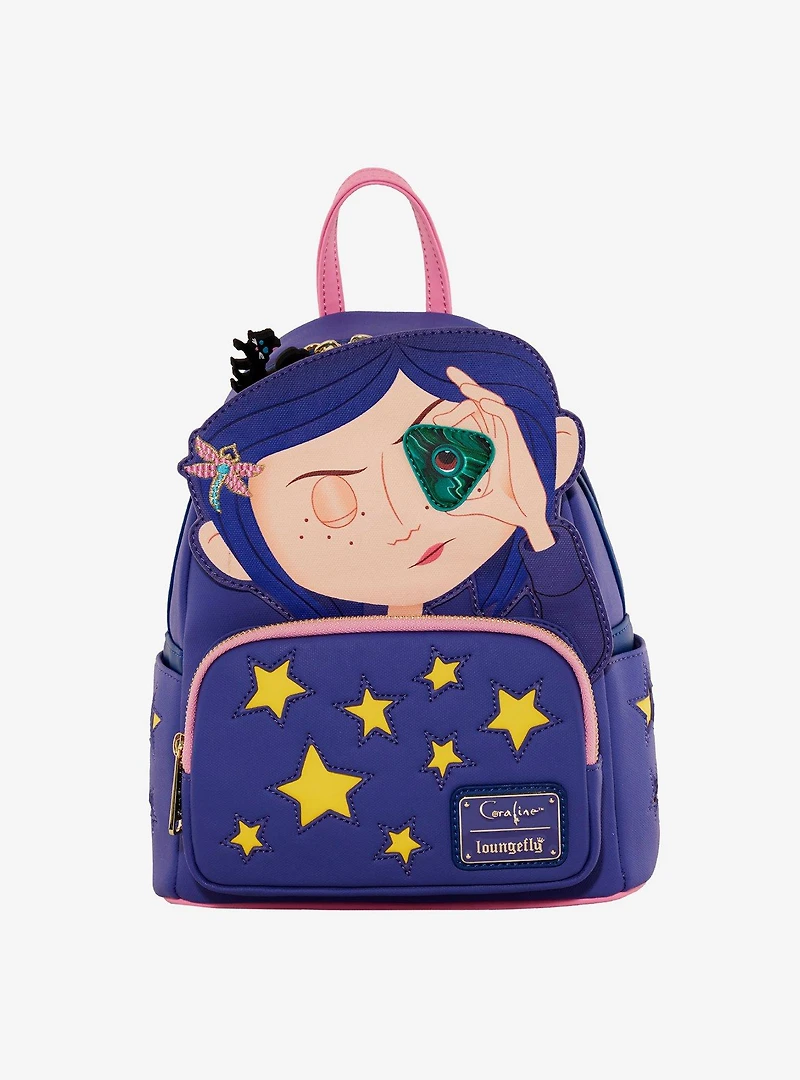 Loungefly Coraline Seeing Stone Figural Glow-in-the-Dark Mini Backpack