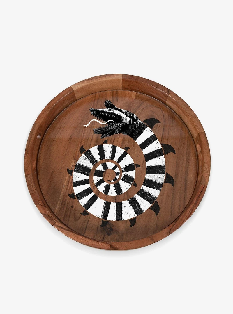 Beetlejuice Sandworm Serving Tray with Glass Insert