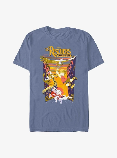Disney The Rescuers Down Under Poster Garment Dye T-Shirt