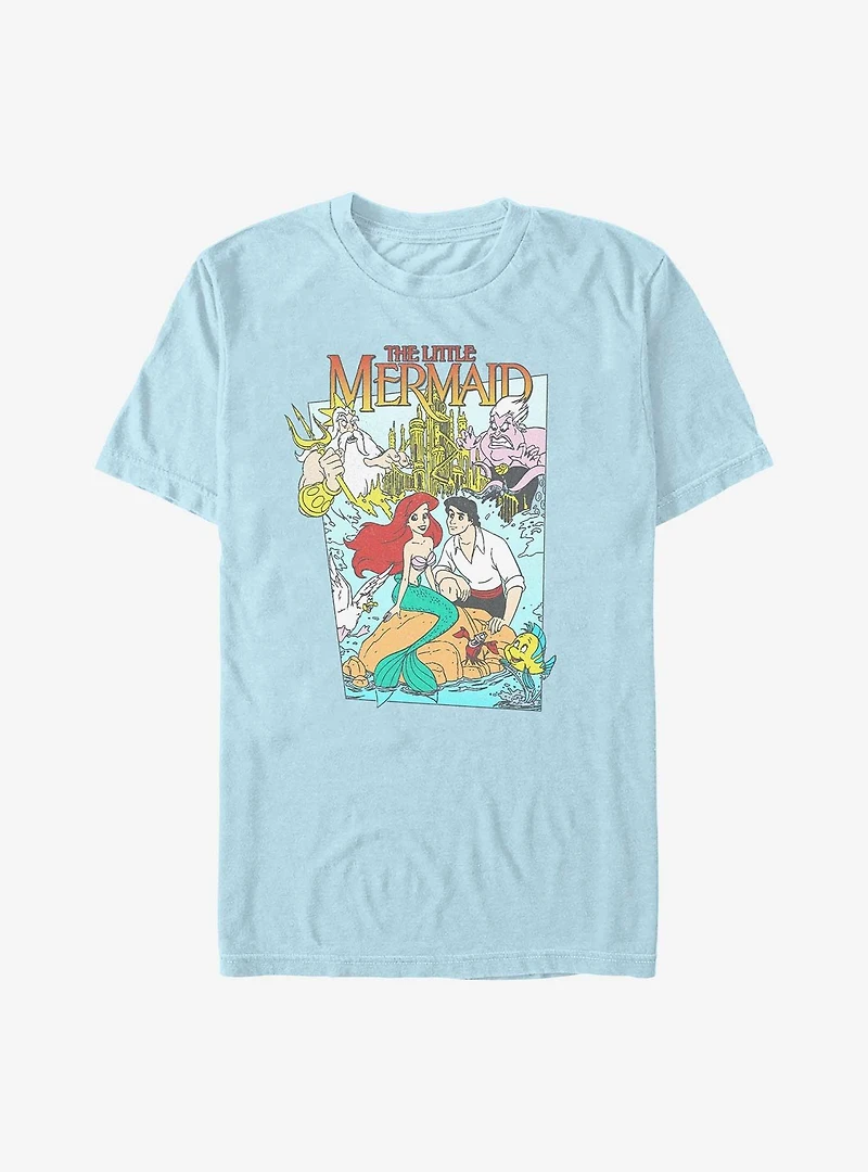 Disney The Little Mermaid Retro Cover Garment Dye T-Shirt