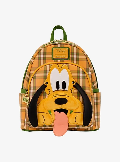 Loungefly Disney Pluto 95th Anniversary Plaid Mini Backpack