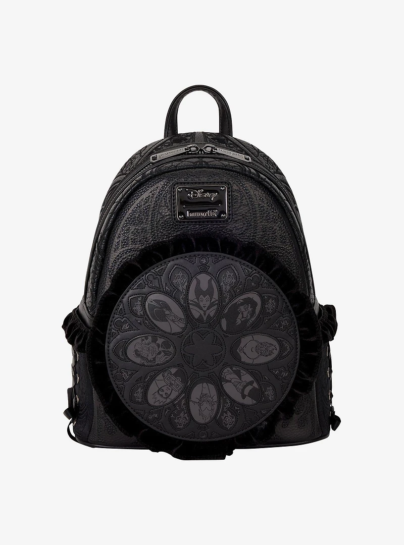 Loungefly Disney Villains Tonal Stained Glass Portraits Mini Backpack