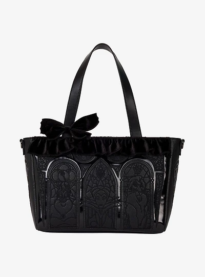 Loungefly Disney Villains Tonal Stained Glass Windows Tote Bag