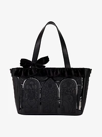 Loungefly Disney Villains Tonal Stained Glass Windows Tote Bag