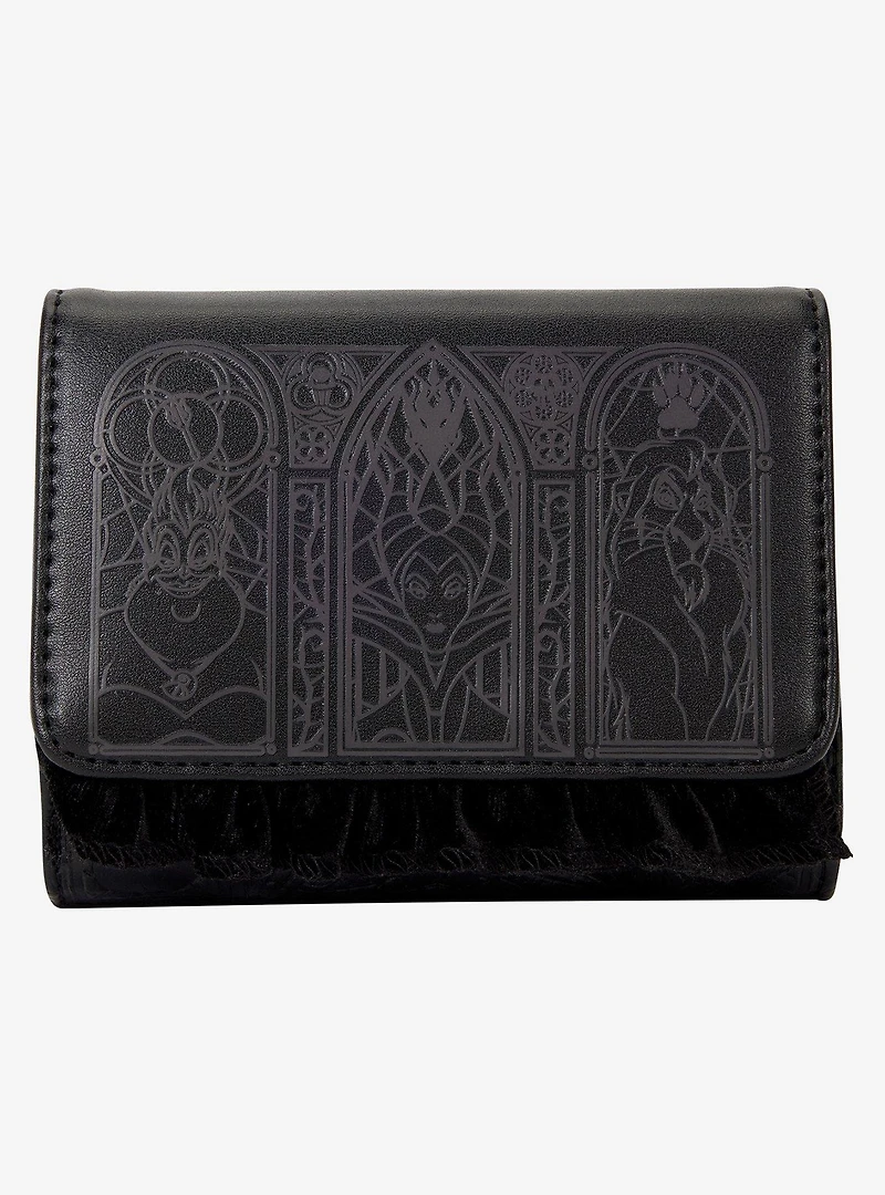 Loungefly Disney Villains Tonal Stained Glass Portraits Trifold Wallet