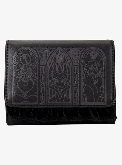 Loungefly Disney Villains Tonal Stained Glass Portraits Trifold Wallet