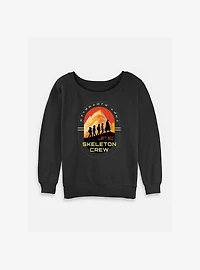 Skeleton Crew Group Silhouettes Womens Slouchy Sweatshirt