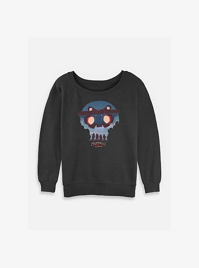 Skeleton Crew Kids And Ship Womens Slouchy Sweatshirt