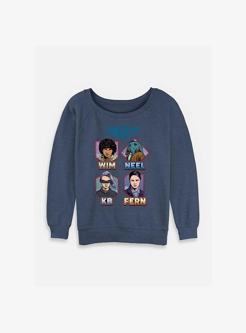 Skeleton Crew Names and Womens Slouchy Sweatshirt