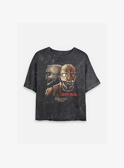 Skeleton Crew Samie Thirtythree Mineral Wash Womens Crop T-Shirt