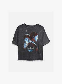 Skeleton Crew Fern Heroic Mineral Wash Womens Crop T-Shirt