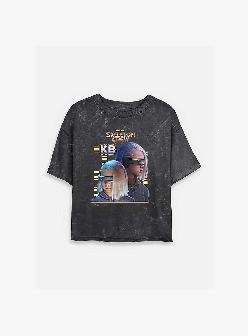 Skeleton Crew KB Heroic Mineral Wash Womens Crop T-Shirt