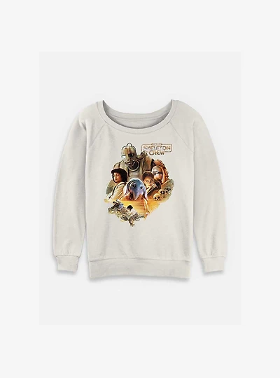 Skeleton Crew Cool Blue Womens Slouchy Sweatshirt