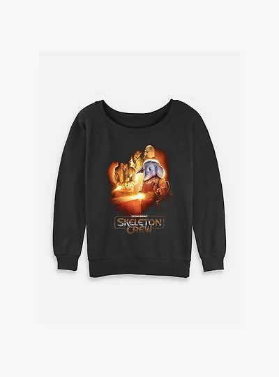 Skeleton Crew Elephant Light Vision Womens Slouchy Sweatshirt