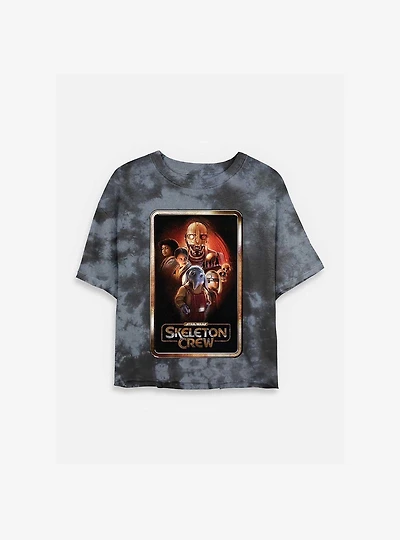 Skeleton Crew Poster Group Tie Dye Crop Womens T-Shirt