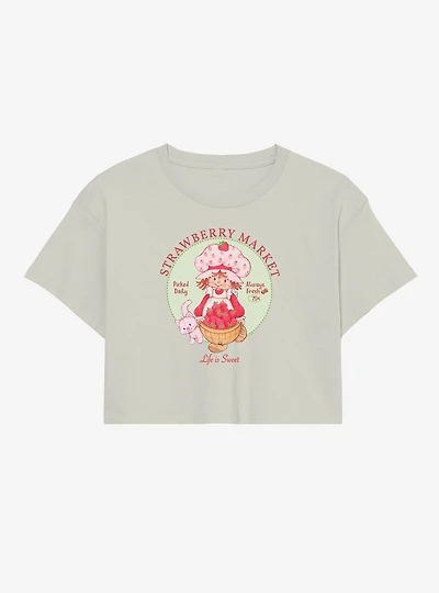 Strawberry Shortcake Market Womens Crop T-Shirt