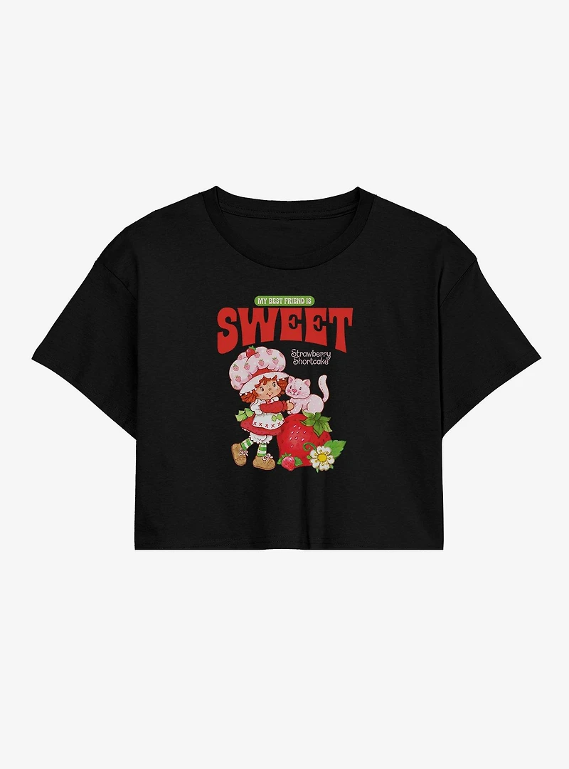 Strawberry Shortcake My Best Friend Is Sweet Womens Crop T-Shirt