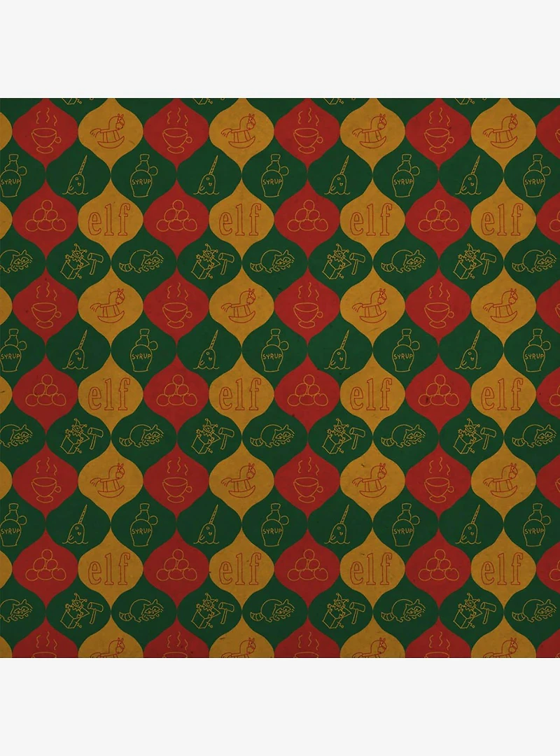 Elf Movie Drawn Pattern Kraft Wrapping Paper