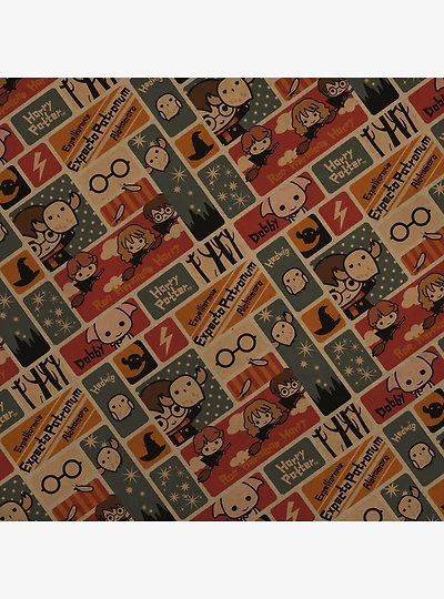 Harry Potter Cute Chibi Pattern Kraft Wrapping Paper