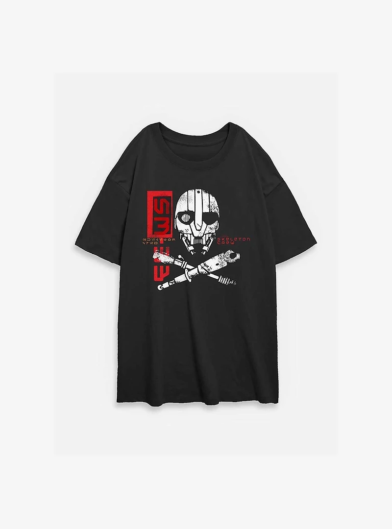 Skeleton Crew SM 33 Womens Oversized T-Shirt