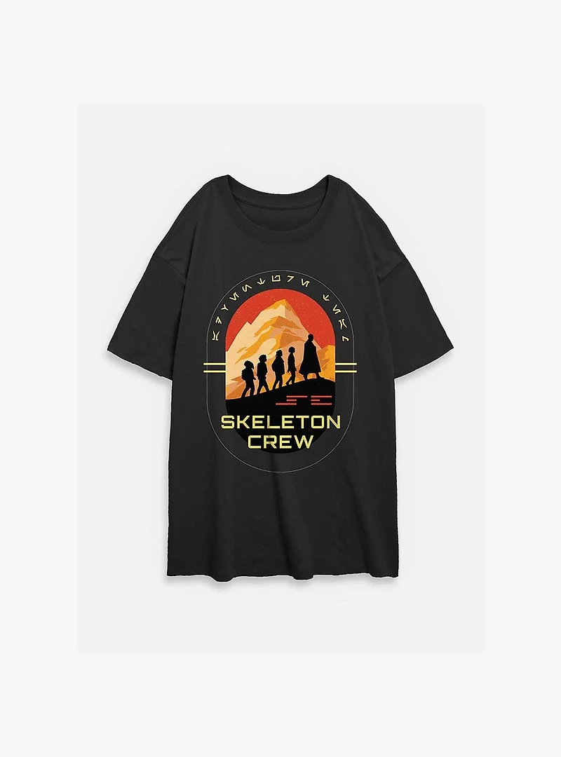 Skeleton Crew Group Silhouettes Womens Oversized T-Shirt