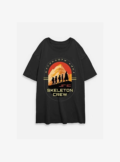 Skeleton Crew Group Silhouettes Womens Oversized T-Shirt