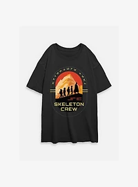 Skeleton Crew Group Silhouettes Womens Oversized T-Shirt