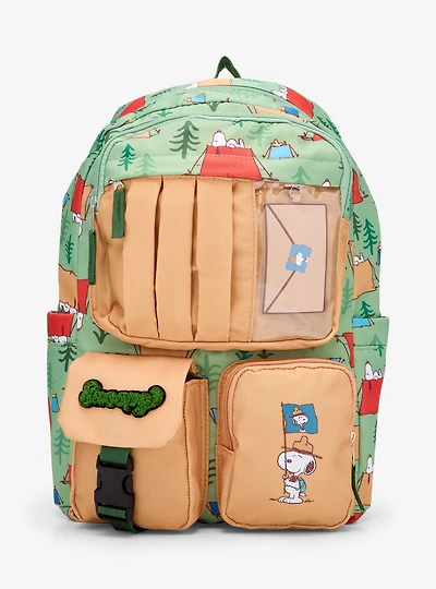 Peanuts Snoopy Beagle Scouts Camping Multi-Pocket Backpack — BoxLunch Exclusive