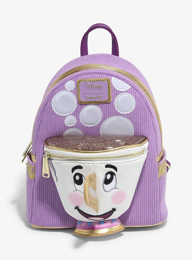 Loungefly Disney Beauty and the Beast Chip Figural Corduroy Mini Backpack — BoxLunch Exclusive